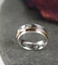 Silver and gold spinner ring. - Image 3