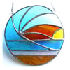Sunset Waves Suncatcher Stained Glass 008