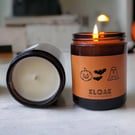 Pumpkin, Bat & Ghost Halloween Candle