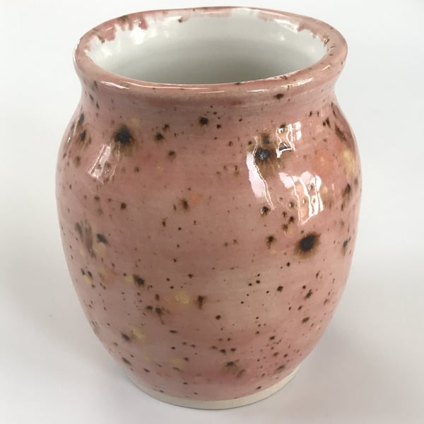 Ceramic pink vase. Handmade.