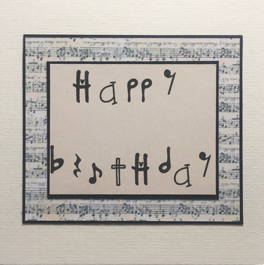 Happy Birthday Card -  for a Music fan