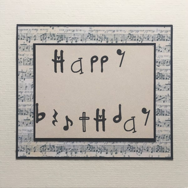 Happy Birthday Card -  for a Music fan