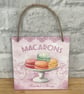 Hand-made wooden wall plaque.  Macarons.