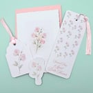 Sweet Pea April Birth Flower Mini Gift Set - Botanical Card, Bookmark & Gift Tag