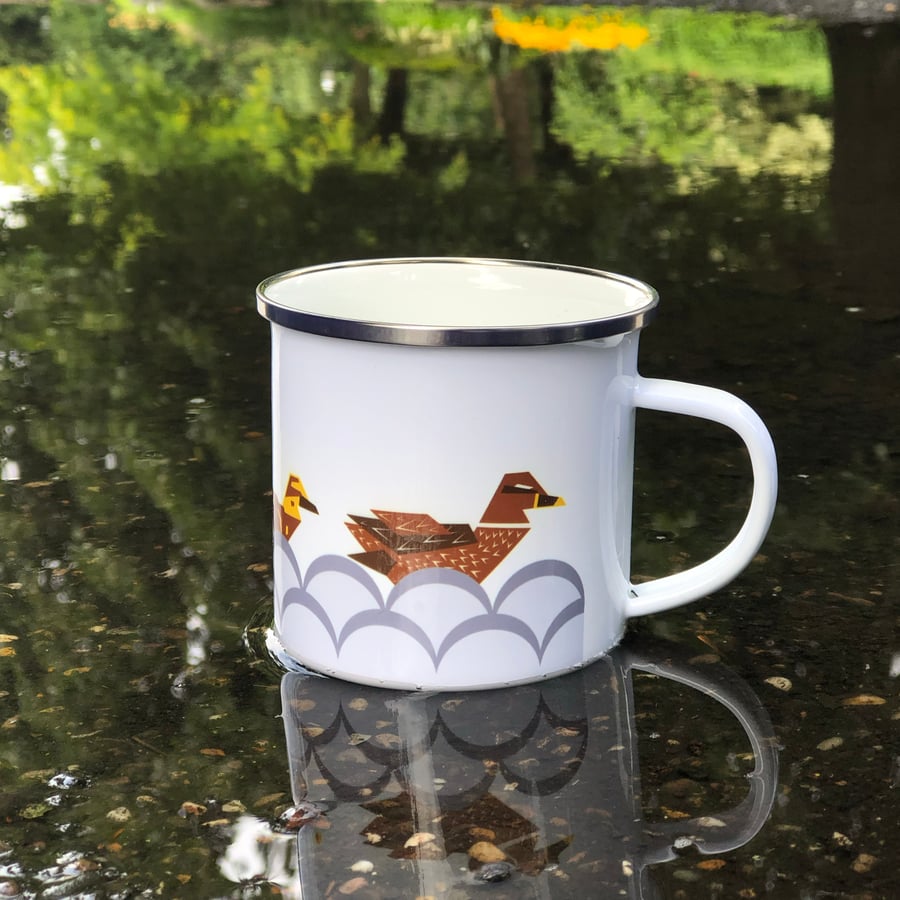 Ducks in a Row - Enamel Mug
