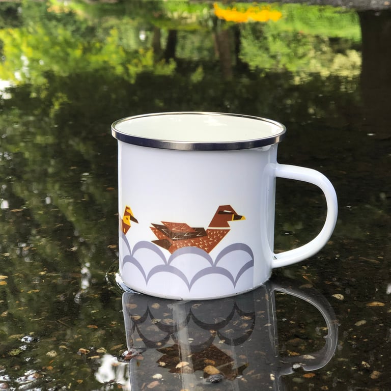 Ducks in a Row - Enamel Mug