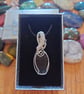 Silver Plated Wire Wrapped rough Tourmaline pendant