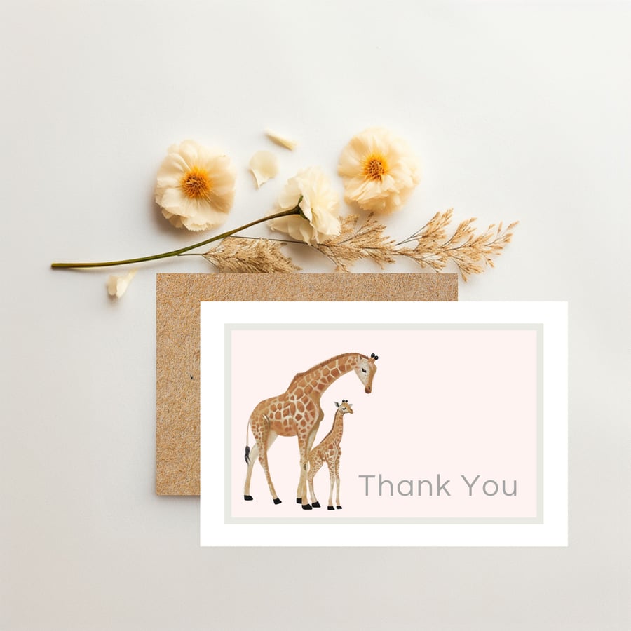 Thank You Card, Thank You Greeting Card, Thank You Notelet, Thanks For Gift Card