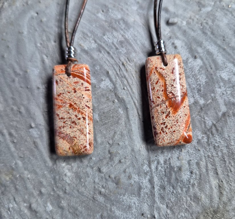 Rainbow Jasper Oblong Pendants