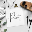 Personalised RETIREMENT card blank card