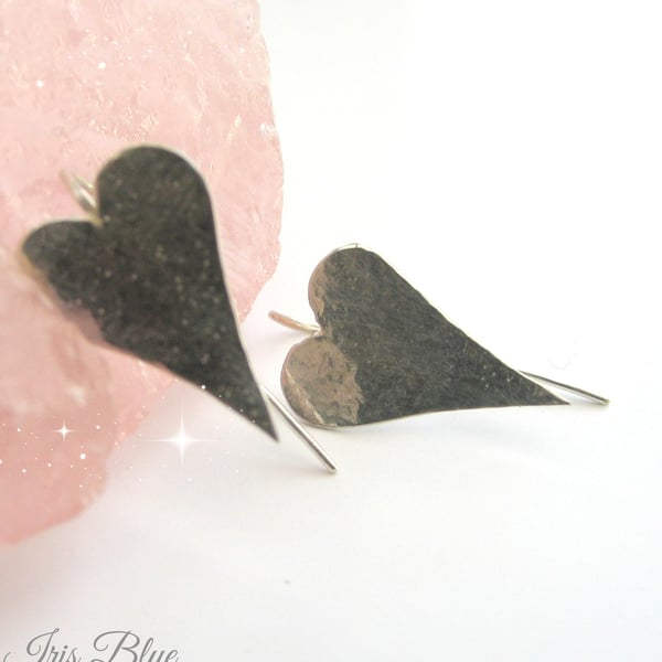 Heart Earrings Sterling Silver