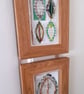 Four Wire Leaves. Copper Gold Silver with Green Tones & White Artwork. - Image 6