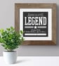 Absolute Legend Personalised Print for Him  - 3 colours available - Image 3