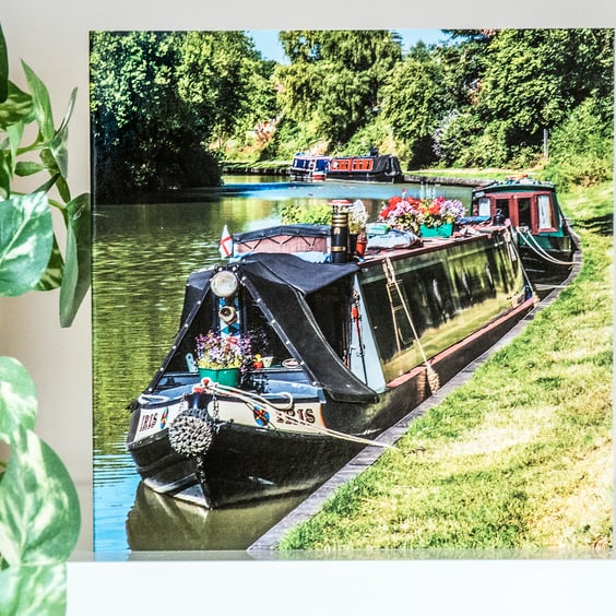 Kennet & Avon Canal Blank Greetings Card houseboat narrowboat canal boat 