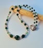 Moss Agate, Rose Quartz & Crystal Necklace, Anniversary, Birthday, Gifts For Her - Image 4