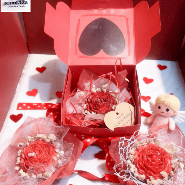 Boutique Flower-Shaped Candle - "Just For You" Decorative Scented Candle