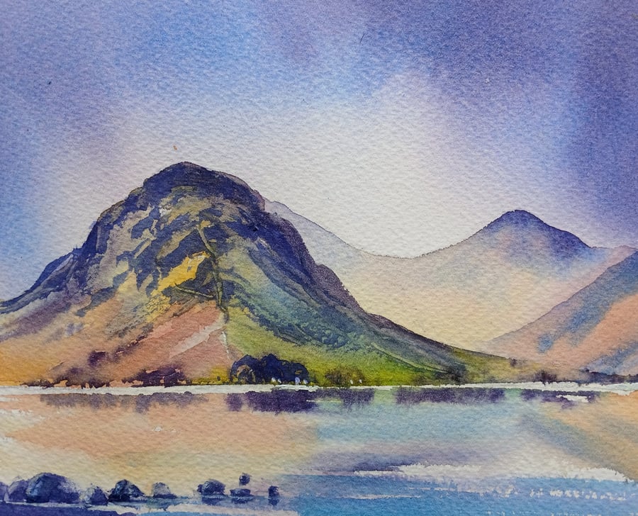 Yewbarrow Wastwater Watercolour painting 