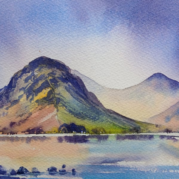 Yewbarrow Wastwater Watercolour painting 