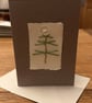 Embroidered Christmas tree card