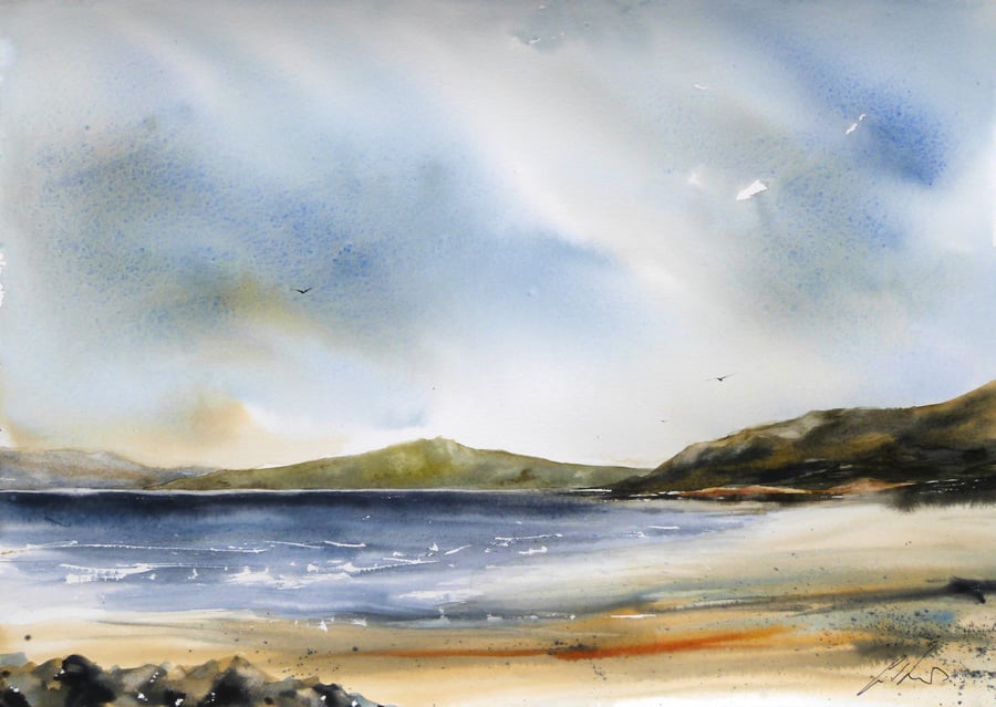 Coast, Original Watercolour Painting. 