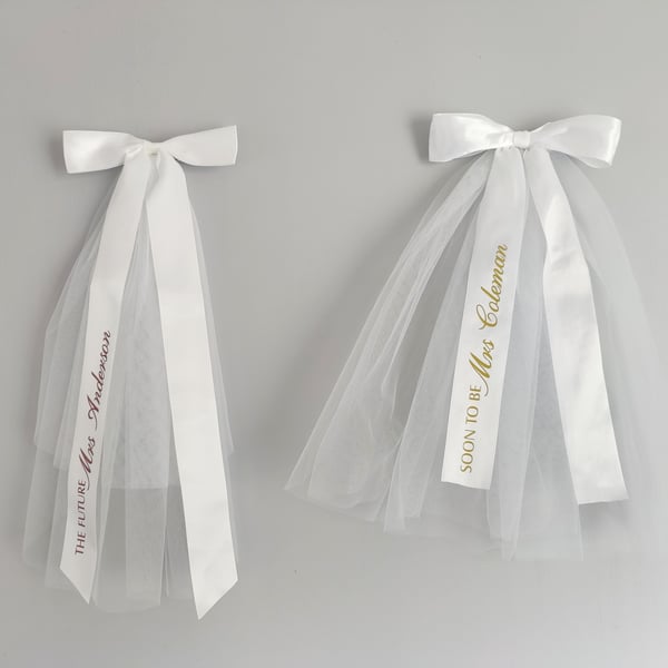 Personalised Bridal Veil - Hen Party Veil - The Future Mrs - Soon to Be Mrs