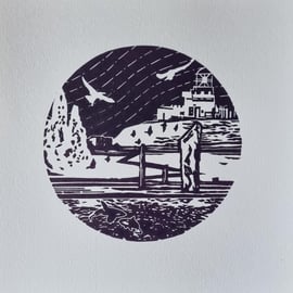 Seconds Selection The Isles Open Edition Original Linoprint