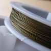 5m Metallic Olive Tiger Tail Nylon Coated Jewellery Wire