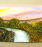 original art waterfall watercolour landscape painting ( ref FA8 B1 )