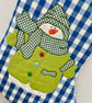 Cute snowman appliqué Christmas stocking - Image 2