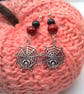Silver Plated Spider's Web Earrings with Choice of Bead Colours, Spider Earrings - Image 8