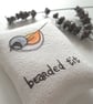 freehand embroidered lavender bag sachet hanging decoration BEARDED TIT - Image 3