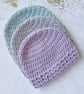 Crochet Baby Hat Puff Stitch Newborn 0–6 Months Gift