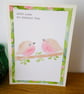 Original Hand Painted Fathers Day Card with Robins