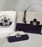 Groovy Retro 1960s Inspired Purple & White Long Handbag Style Gift Box  - Image 6