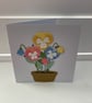 Pansy in a Plant Pot Handmade Die Cut Card - Image 1