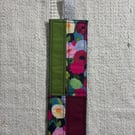 Quilt Patchwork Fabric floral print Bookmark