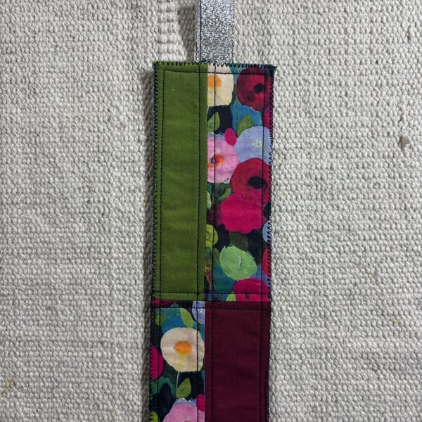 Quilt Patchwork Fabric floral print Bookmark