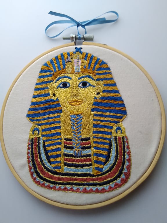Tutankhamun Hoop Art Embroidery - King Tut
