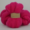 Raspberry Carded Corriedale wool fibre