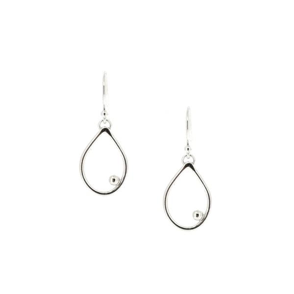 Silver Iris drop earrings - medium