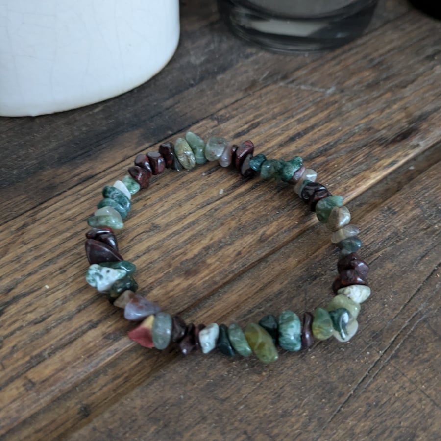 Challenging times bracelet with fancy jasper and poppy jasper