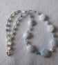 Blue Sky Sterling Silver Necklace featuring Cube and Hexagonal blue Opals - Image 5