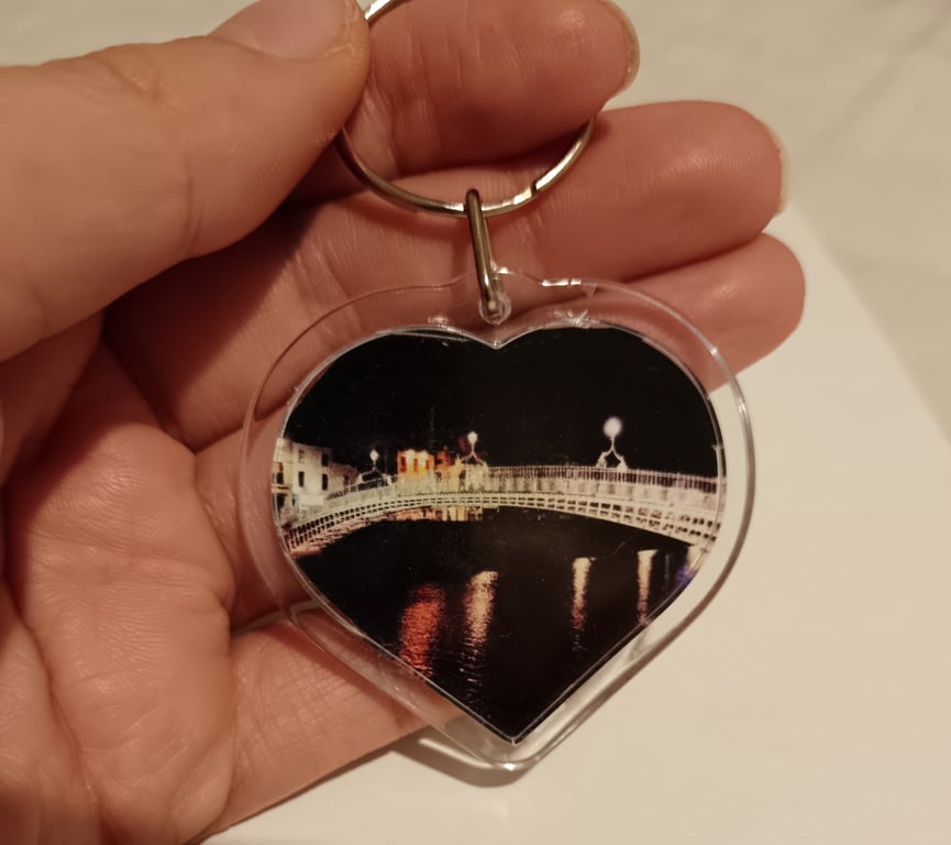 Ha'Penny Bridge Liffey Bridge Dublin Ireland Photography Keyring 