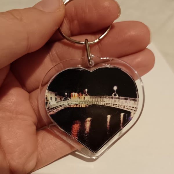 Ha'Penny Bridge Liffey Bridge Dublin Ireland Photography Keyring 