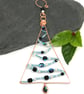 Copper Christmas Tree Decoration. Blue Christmas Tree,  - Image 1
