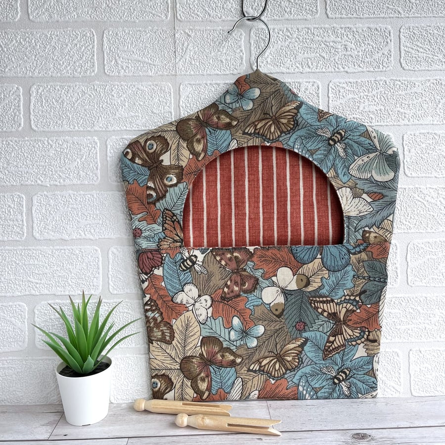 Wildlife Peg Bag with Butterflies, Insects and Leaves