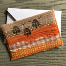 ‘Autumn in the Country’ Themed Fabric Postcard