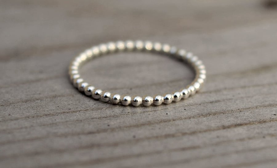 Beaded Stack Ring 1.5mm