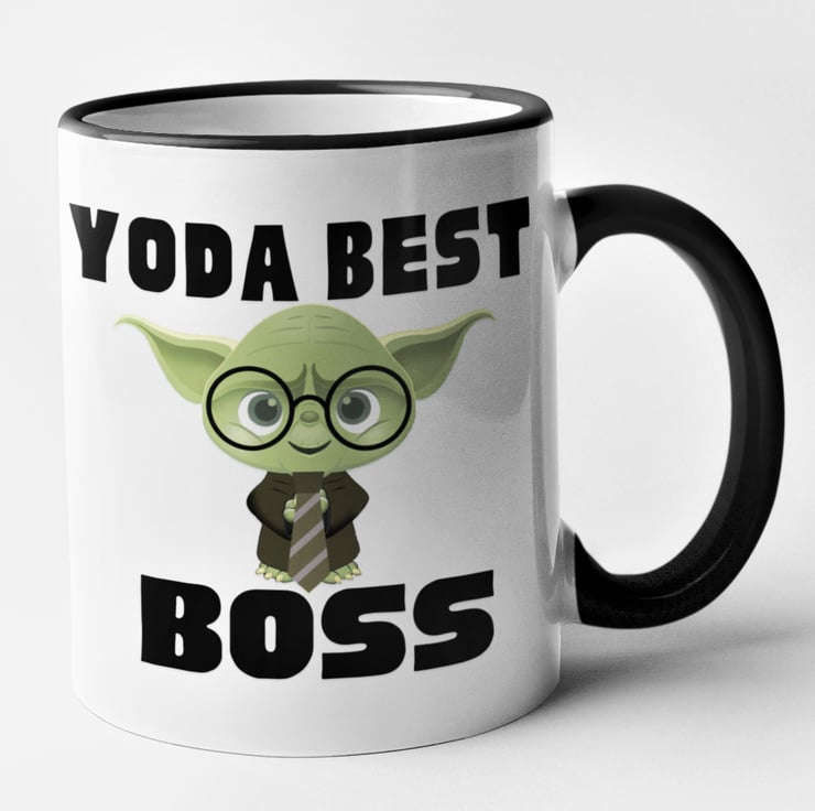 Yoda Best Boss Mug, Best Boss Ever Gift, Baby Yoda Mug, Funny Gift for Boss