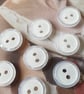 12.5mm 20L matt centre , shiny edge Buttons WHITE - Image 2